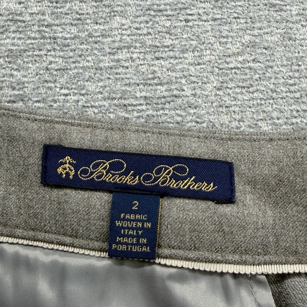 Brooks Brothers Vitale Barberís Canónico Dress Pants Women Size 2 Brown Wool - Picture 4 of 11